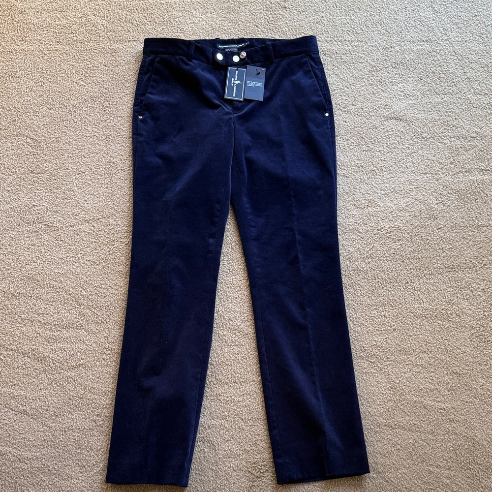 NWT size 8 Ralph Lauren Polo Golf navy corduroy flat front pants